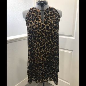 Leopard Sheath Dress - Lavender Brown